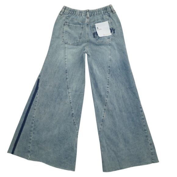 Vintage Playboy Wide Leg Denim Jeans Women’s Size 5 Light Wash Y2K Streetwear - Picture 5 of 6